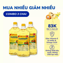 Combo 3 Chai Dầu Ăn Cooking Oil Tường An 2L