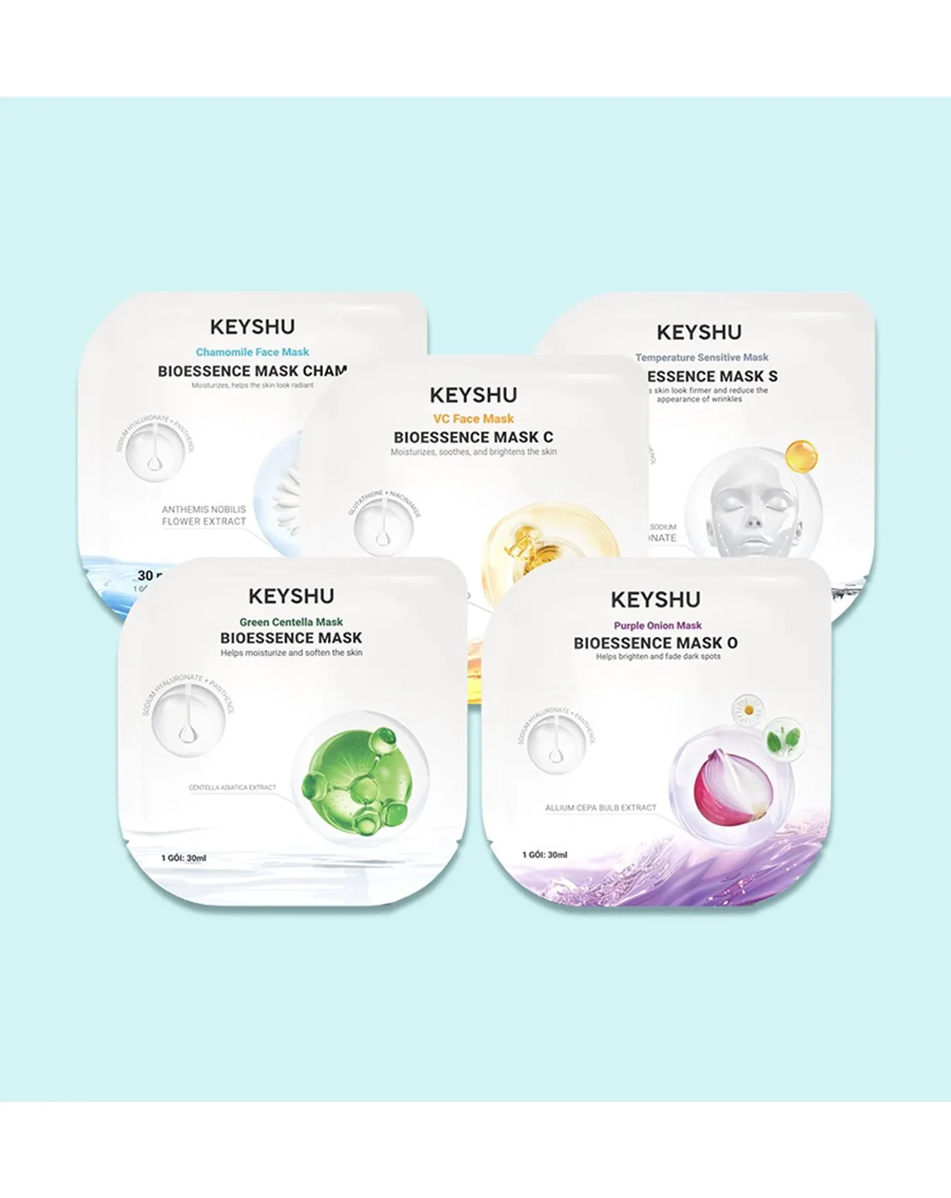 Mặt Nạ Keyshu Hỗ Trợ Nâng Cơ Bioessence Mask S New Technology 30ml - Image 3