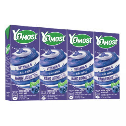 Lốc sữa chua uống bạc hà & việt quất Yomost hộp 170ml (4 Hộp)