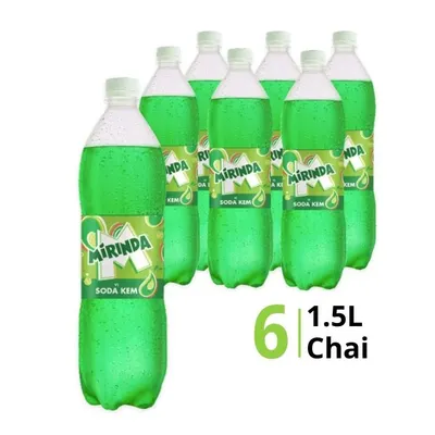 Lốc 6 chai nước ngọt Mirinda vị soda kem 1.5L