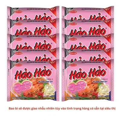 Combo 10 gói mì xào khô Hảo Hảo tôm xào chua ngọt Acecook 75g