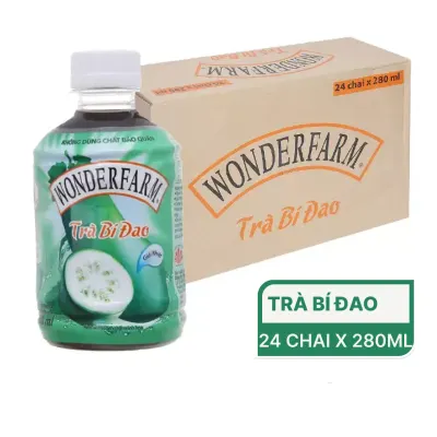 Thùng 24 chai trà bí đao Wonderfarm 280ml