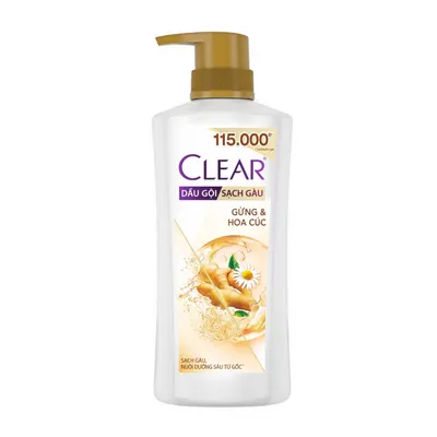 Dầu gội gừng & hoa cúc Clear chai 350g