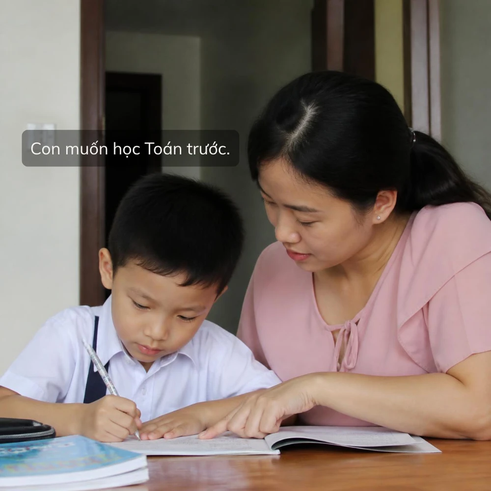 Bé tự lựa chọn môn học và thời gian biểu trong giới hạn của cha mẹ. (Ảnh được tạo bởi AI) 