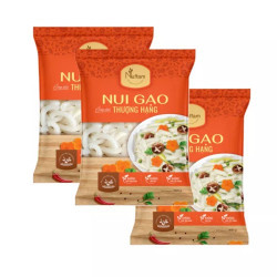 Combo 3 nui gạo ống dài Nuffam gói 350g (3 Gói)