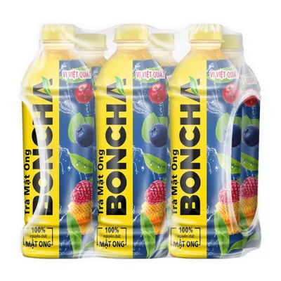 Lốc 6 chai trà mật ong Boncha vị việt quất 450ml