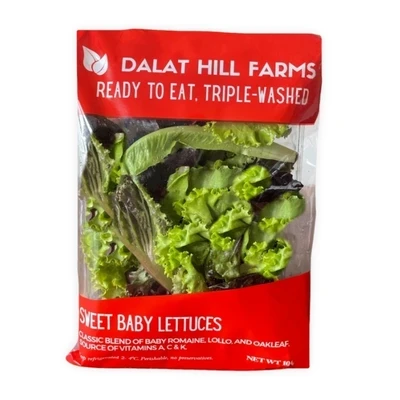 Xà lách hỗn hợp Sweet baby Dalat Hill gói 100g