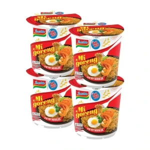 Combo 4 ly mì xào khô đặc biệt Indomie ly 80g