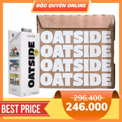 Thùng sữa yến mạch Oatside hộp 1 lít (6 Hộp)