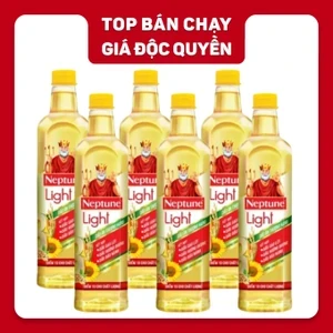 Combo 6 chai dầu hỗn hợp Light Neptune 1l