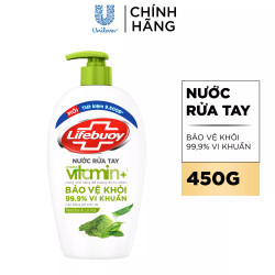 Nước rửa tay Lifebuoy matcha và nha đam chai 450g