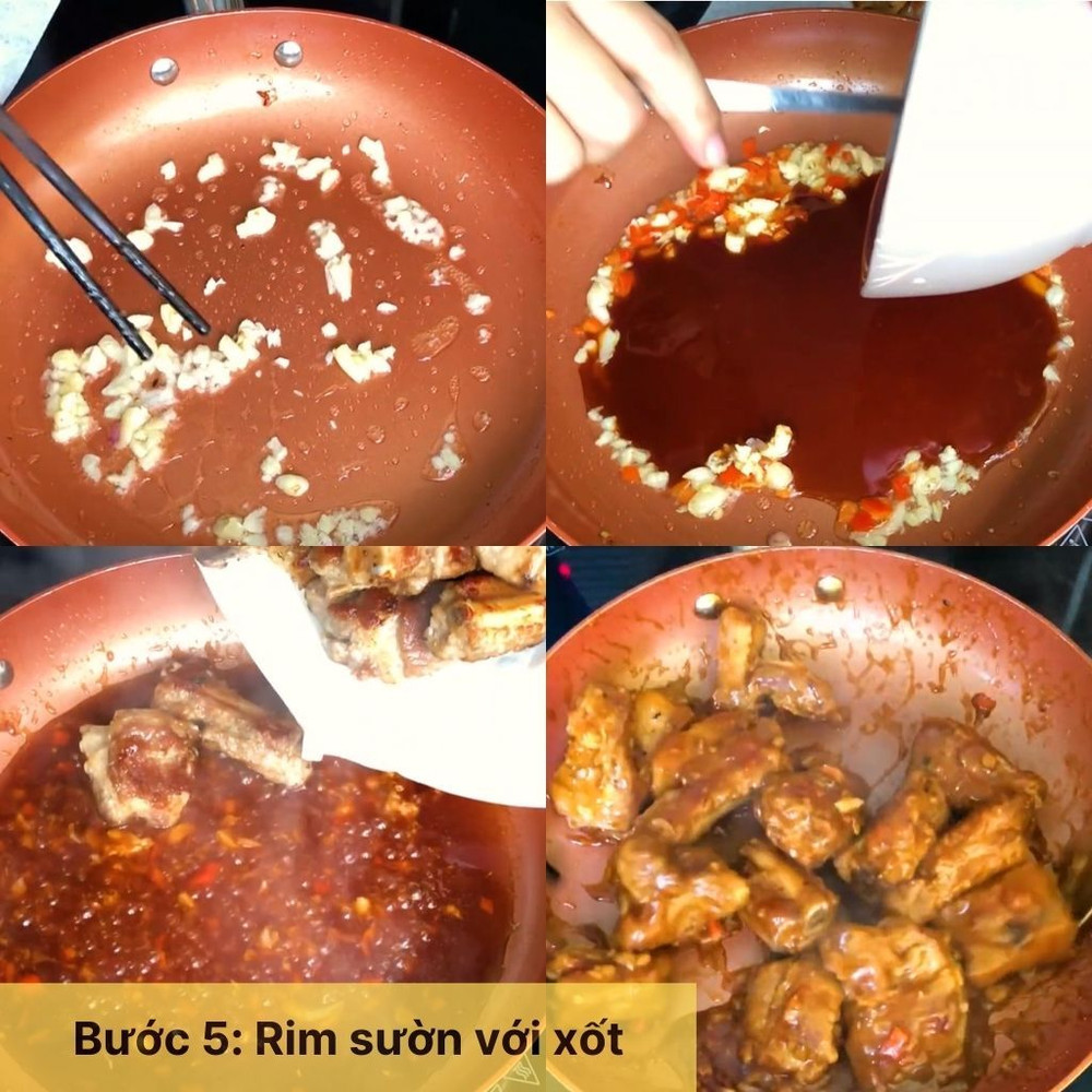 Rim sườn với nước xốt