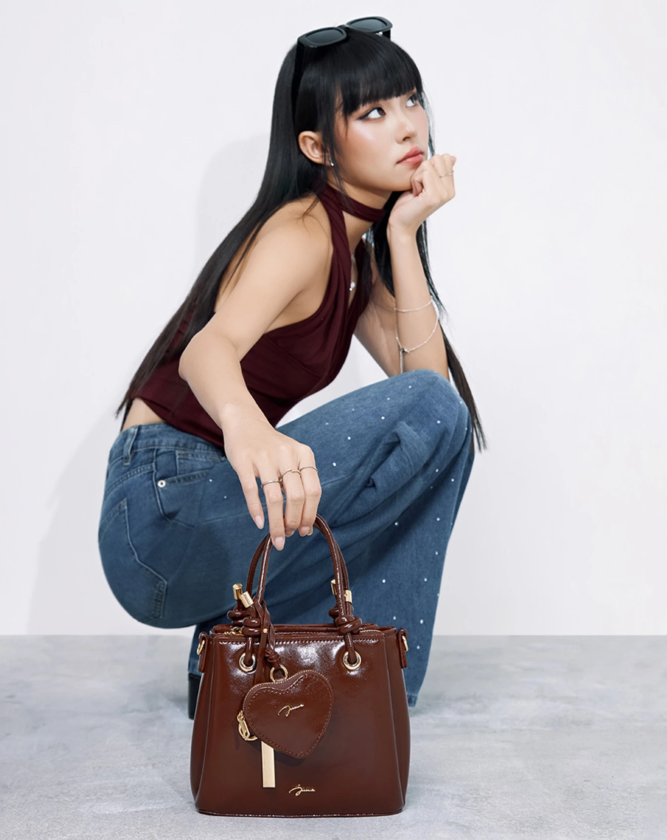 Túi Xách Nhỏ Phối Túi Mini Trái Tim - Image 3
