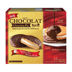 Bánh socola pie Chocolat Lotte hộp 324g (1 Hộp)