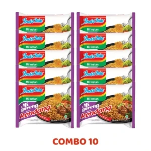 Combo 10 gói mì xào khô vị bò cay Indomie 85g