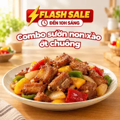 Combo sườn non xào ớt chuông