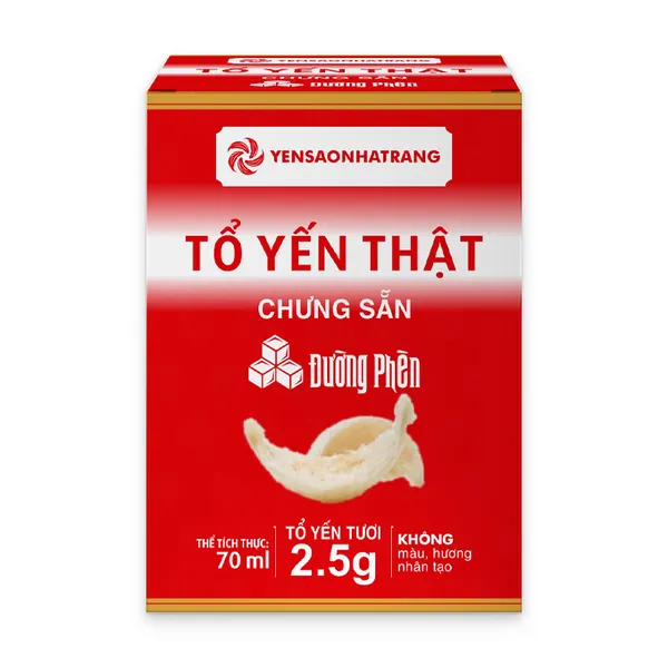 Tổ yến thật chưng sẵn đường phèn Yến Sào Nha Tráng lọ 70ml