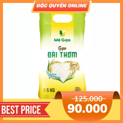 Gạo đài thơm Mê Gạo túi 5kg (1 Túi)