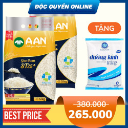 Gạo thơm ST25+ A An túi 5kg (2 Túi)