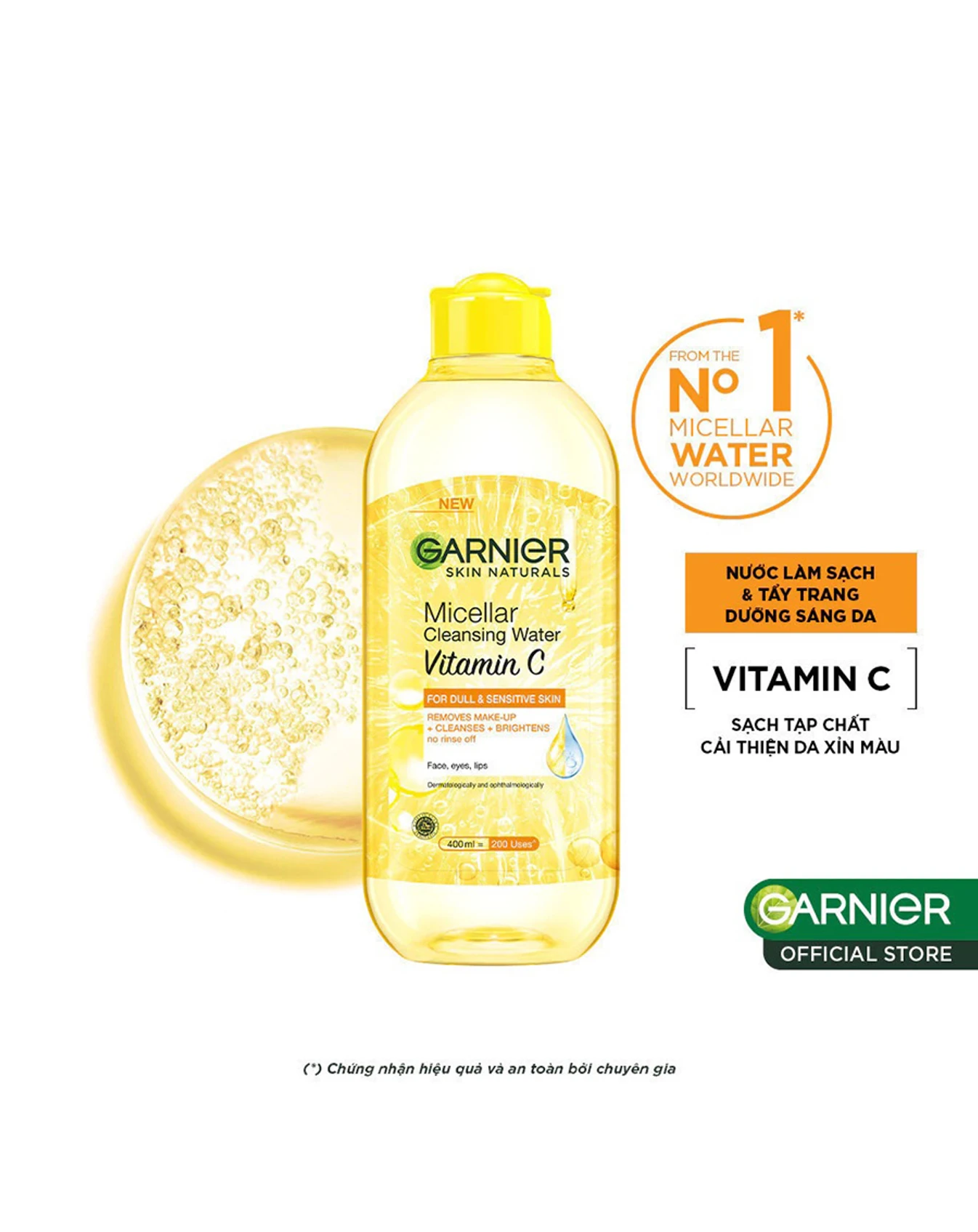 Nước Tẩy Trang Garnier Vitamin C Làm Sáng Da 400ml - Image 2