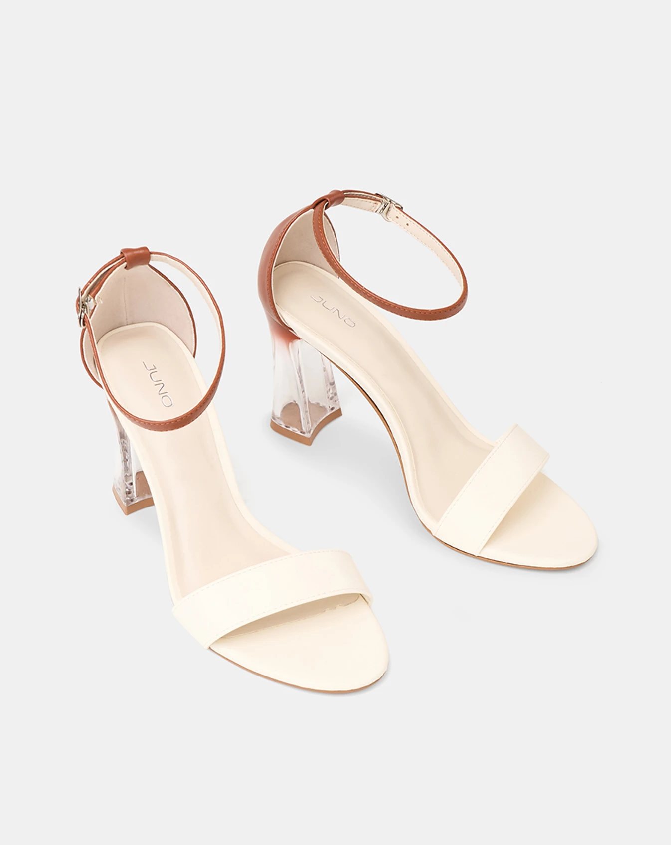 Giày Sandal Gót Trụ Quai Cổ Chân Phối Quai Ngang - Image 7