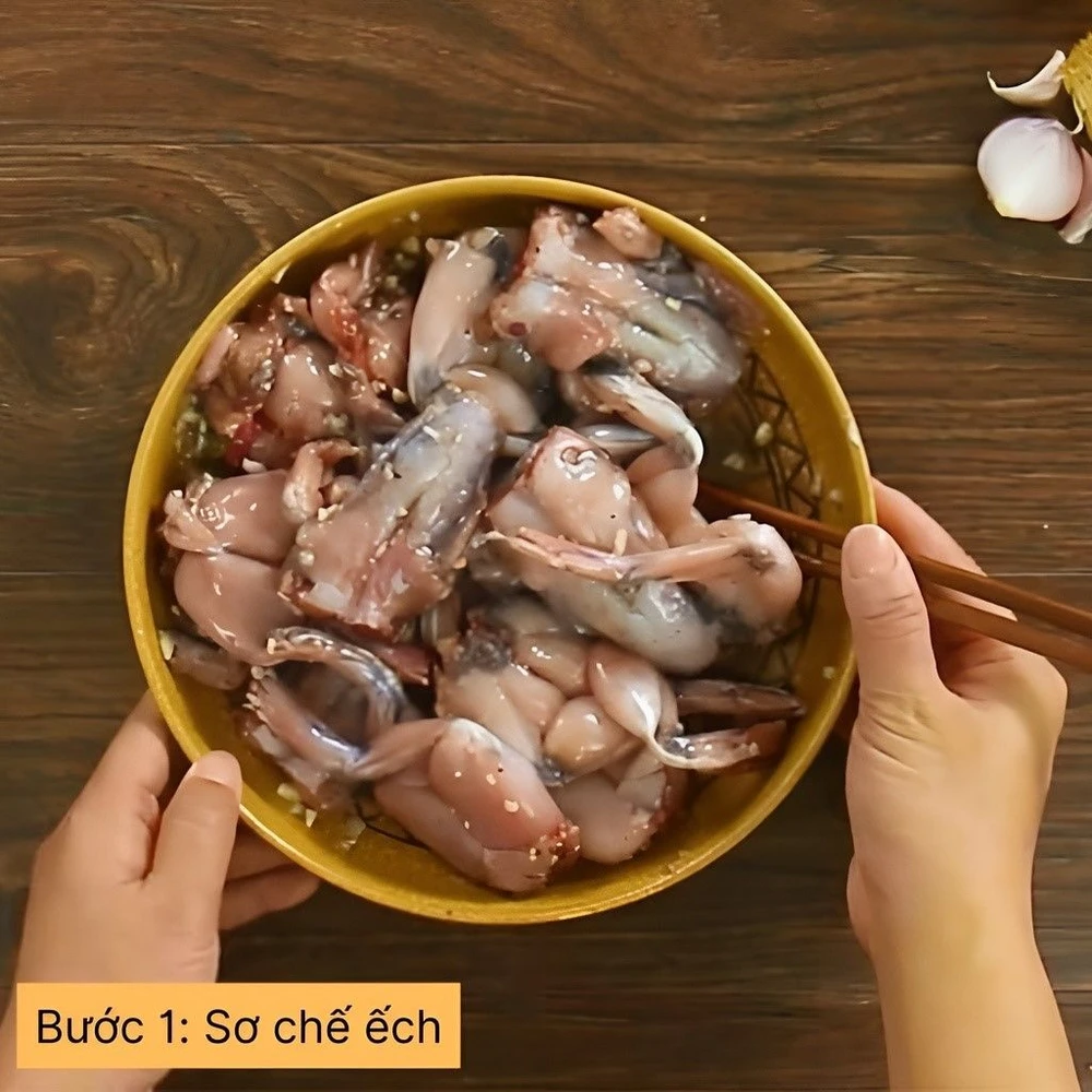 sơ chế ếch