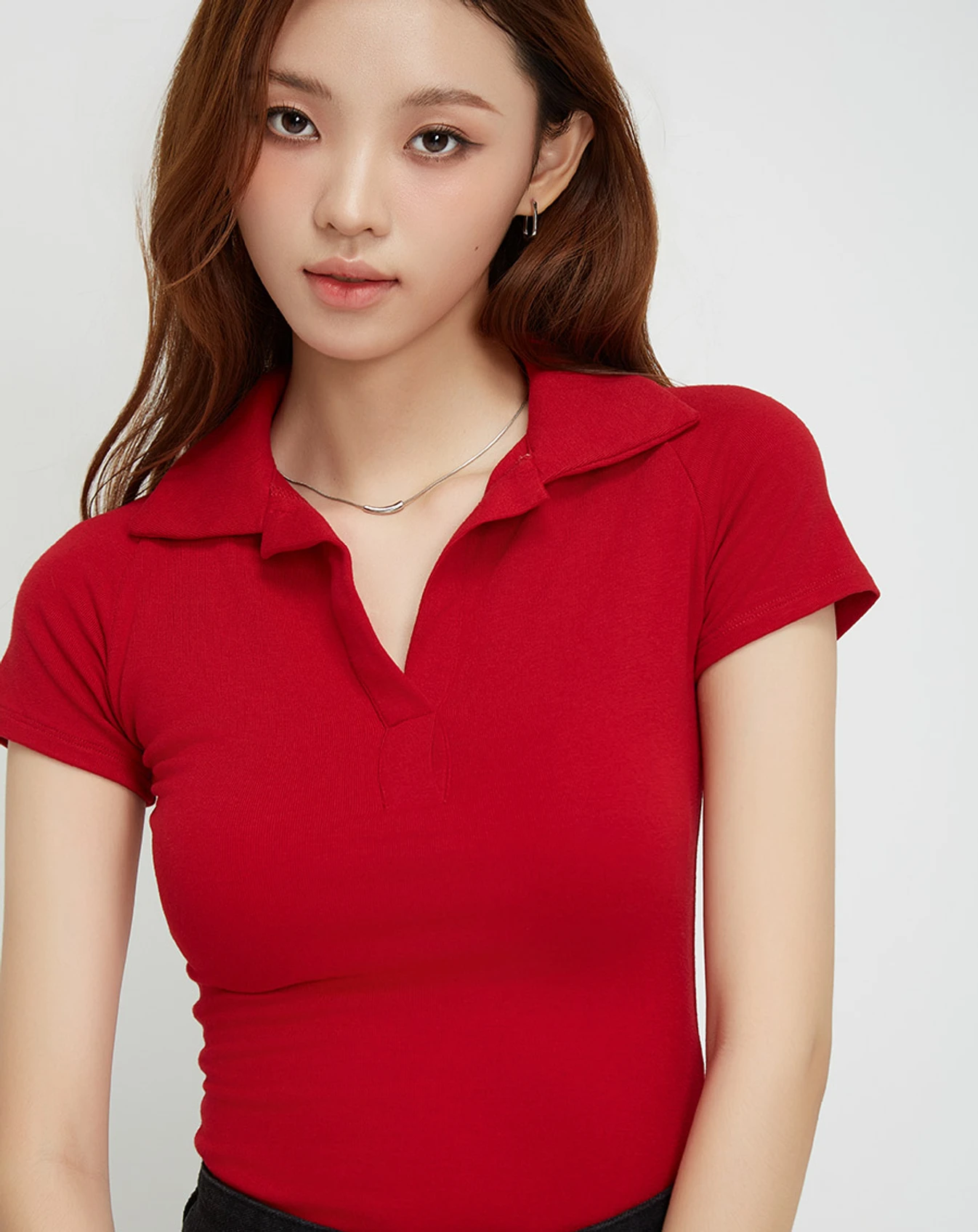 Áo thun cổ polo form ôm - Image 4