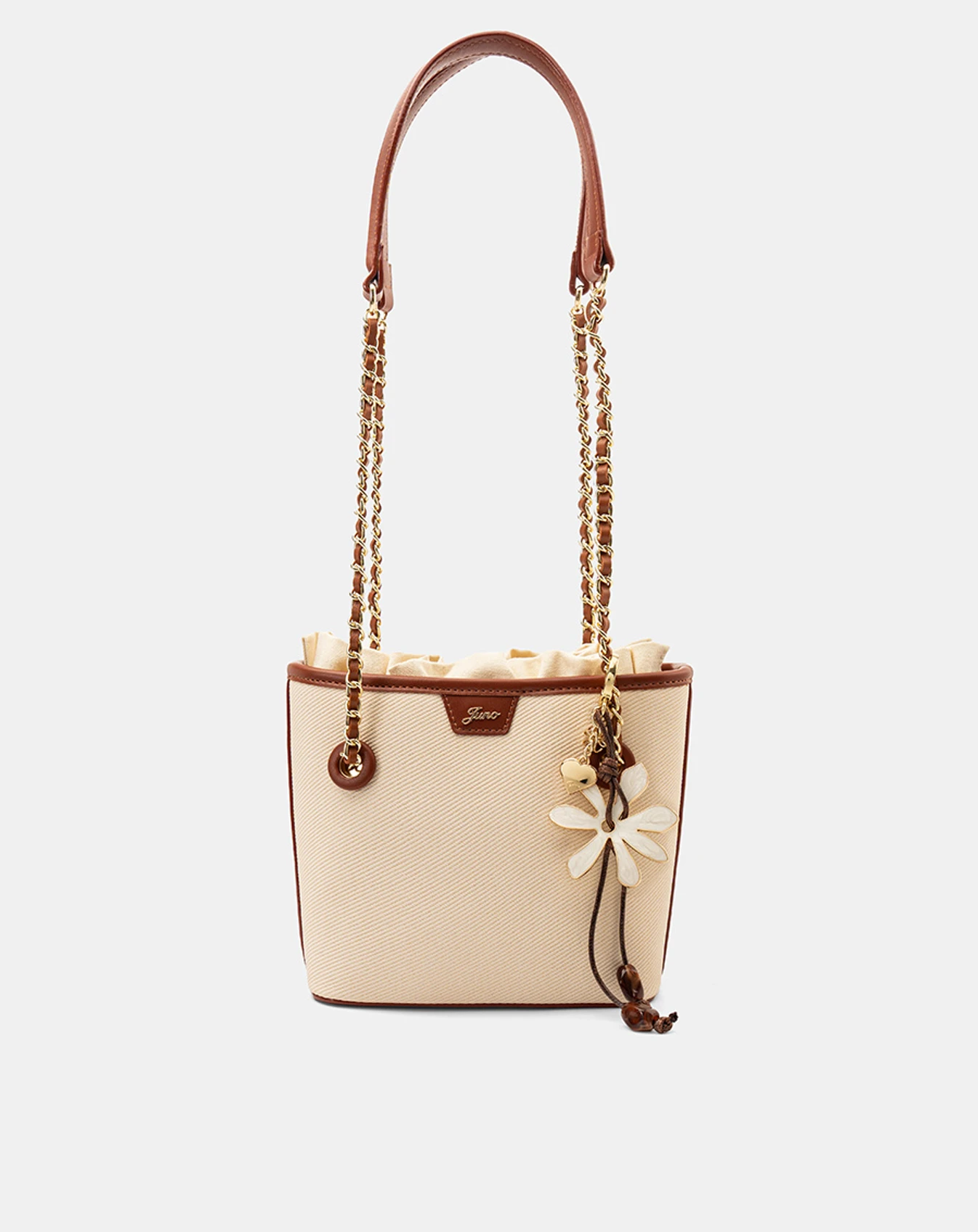 Túi Xách Nhỏ Tote Bag Phối Charm Hoa - Image 1