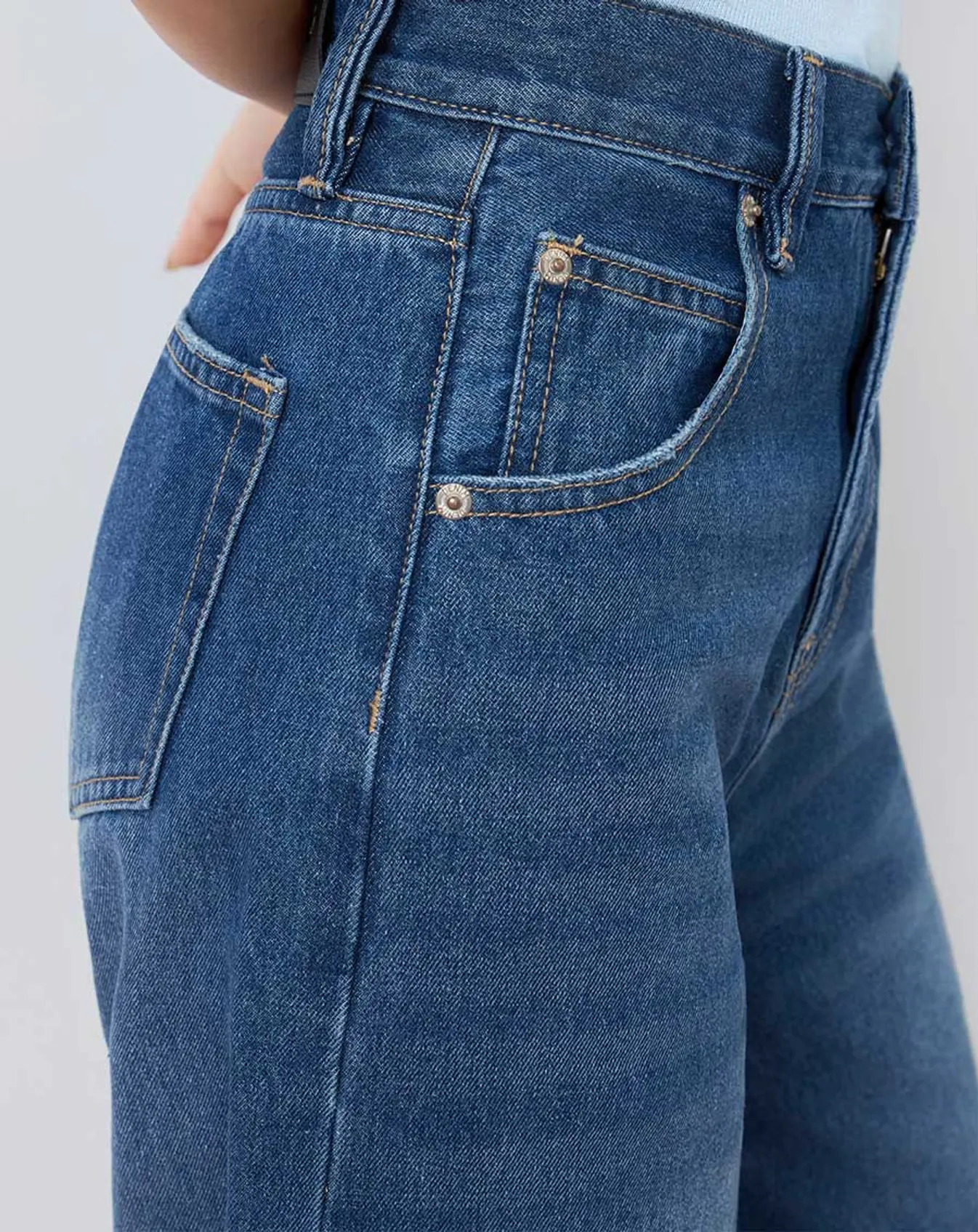 Quần jeans form barrel lưng vừa - Image 5