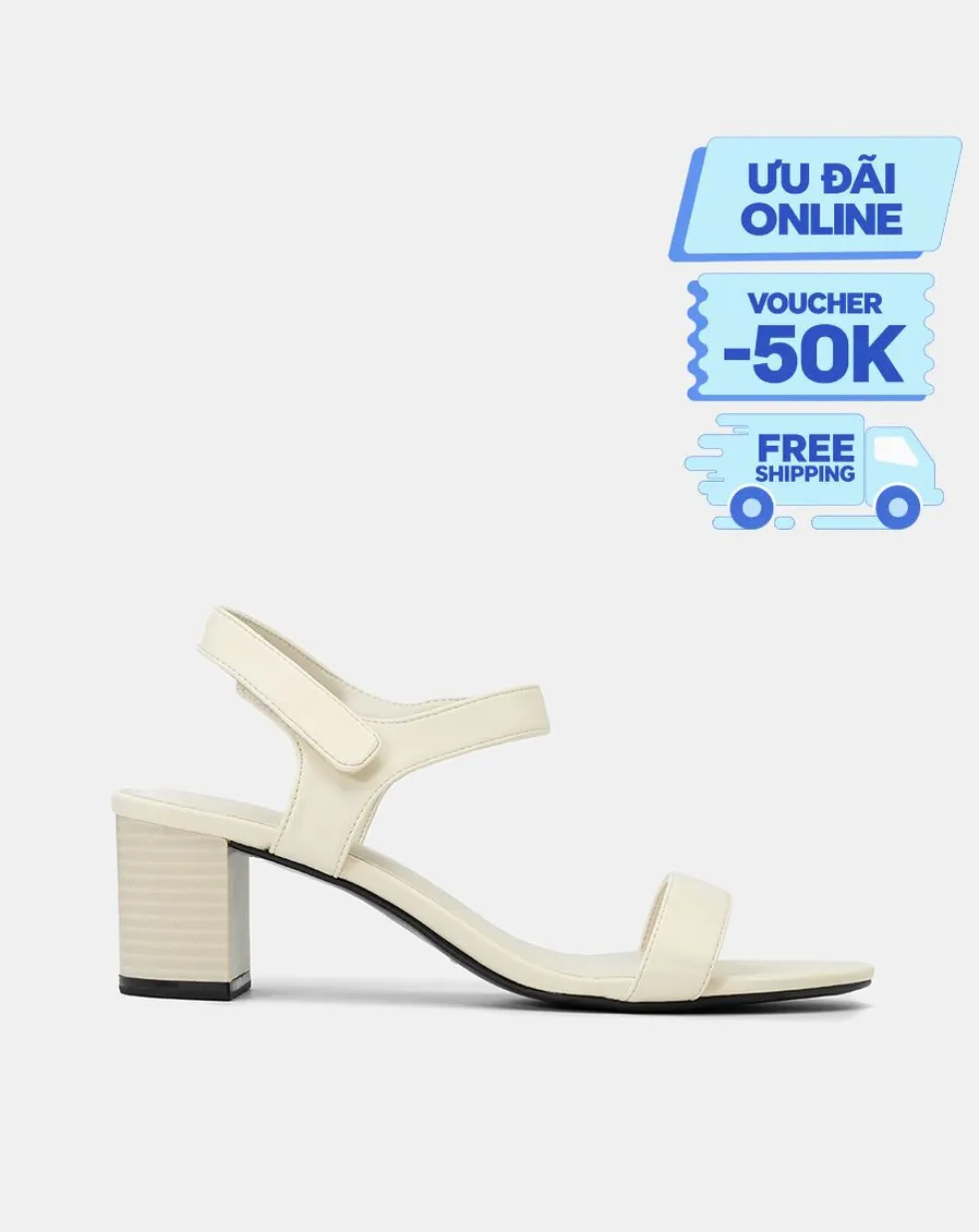Giày Sandal Gót Trụ Quai Dán