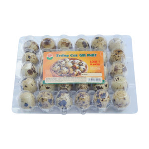 Trứng cút 10-12g Gia Phát hộp 30 quả (1 Hộp)