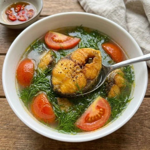 Canh cá chép nấu thì là thơm ngon cho bữa cơm thêm tròn vị