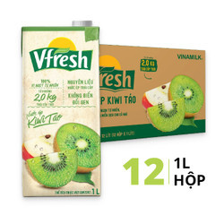 Thùng nước ép kiwi táo Vfresh 1l (12 hộp)