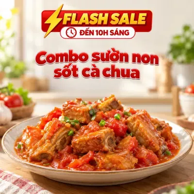 Combo sườn non sốt cà chua