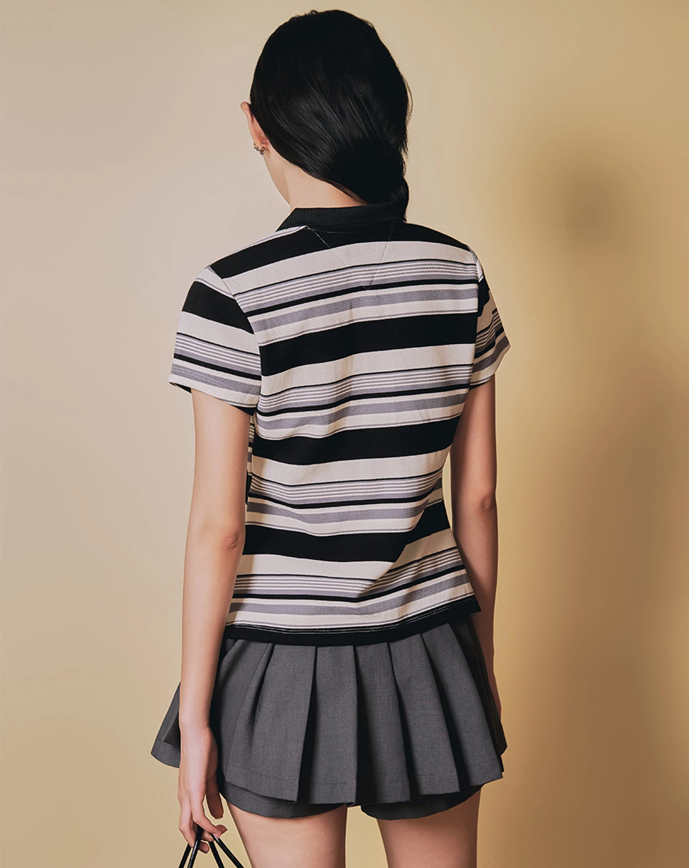 Áo thun polo sọc ngang - Image 4