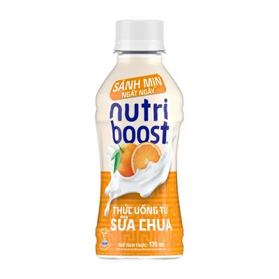 Nước uống từ sữa chua vị cam Nutri Boost chai 170ml