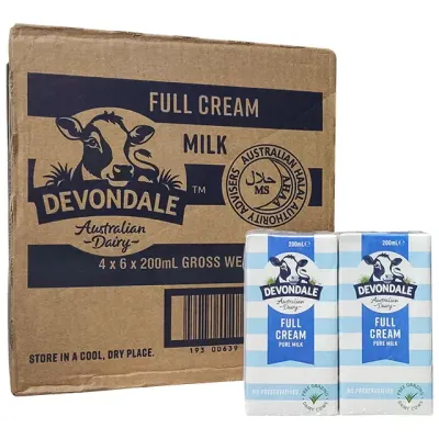Thùng 24 hộp sữa nguyên kem Devondale 200ml