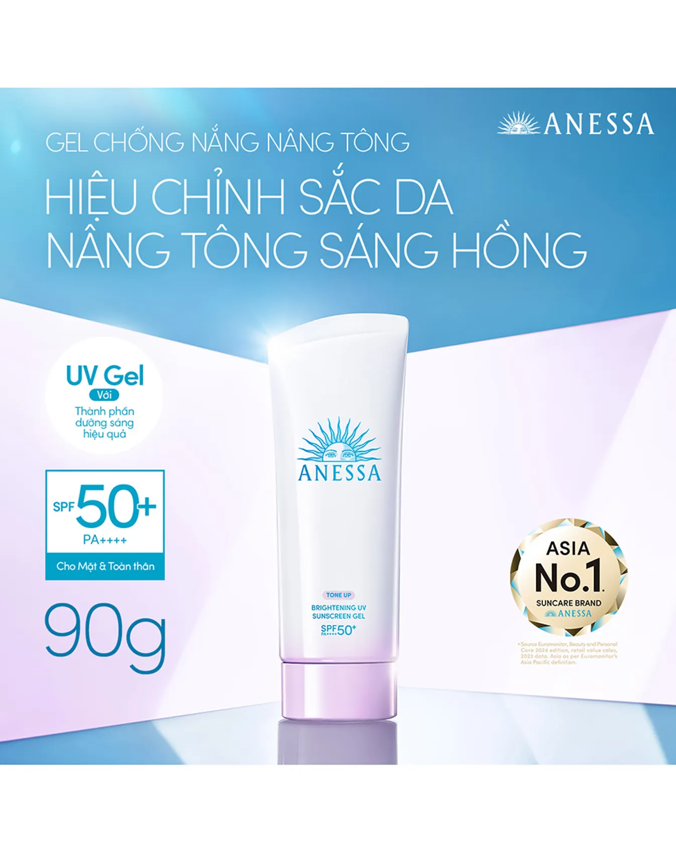 Gel Chống Nắng Anessa Nâng Tông, Hiệu Chỉnh Sắc Tím 90g (Bao bì mới) KCN038 - Image 2