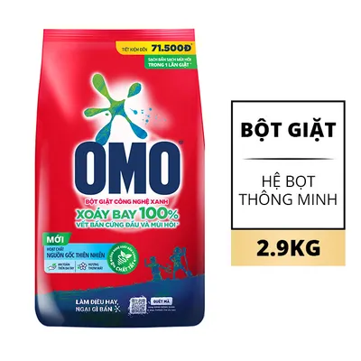 Bột giặt hệ bọt thông minh Omo túi 2.9kg