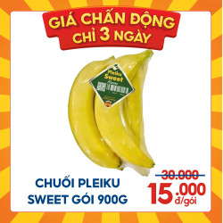 Chuối Pleiku Sweet gói 900G (1 Gói)