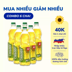 Combo 6 Chai Dầu Hướng Dương Tự Nhiên 1L