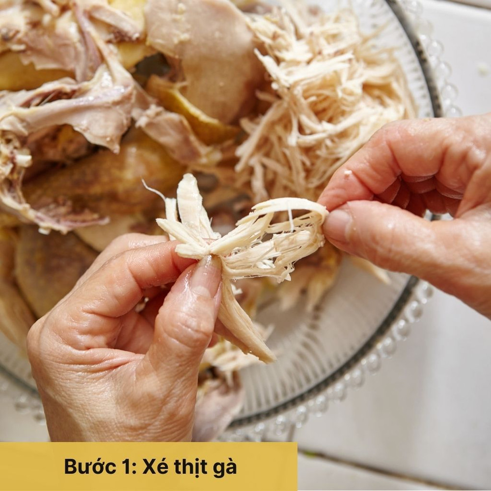 Xé thịt gà