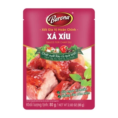 Xốt gia vị hoàn chỉnh xá xíu Barona gói 80g