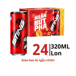 Thùng nước tăng lực dâu Sting 320ml (24 Lon)