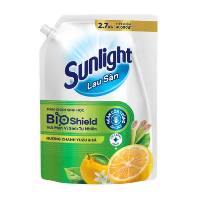 Nước lau sàn Sunlight tinh dầu sả chanh túi 2.7kg