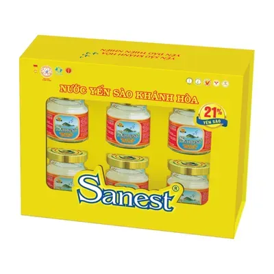 Hộp 6 hũ nước yến sào Sanest 70ml