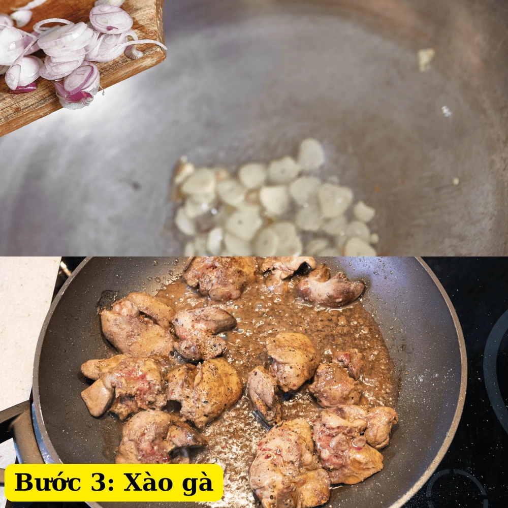 Xào thịt gà