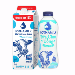 Combo tiết kiệm: sữa thanh trùng Lothamilk + sữa chua uống Lothamilk (1 Combo)