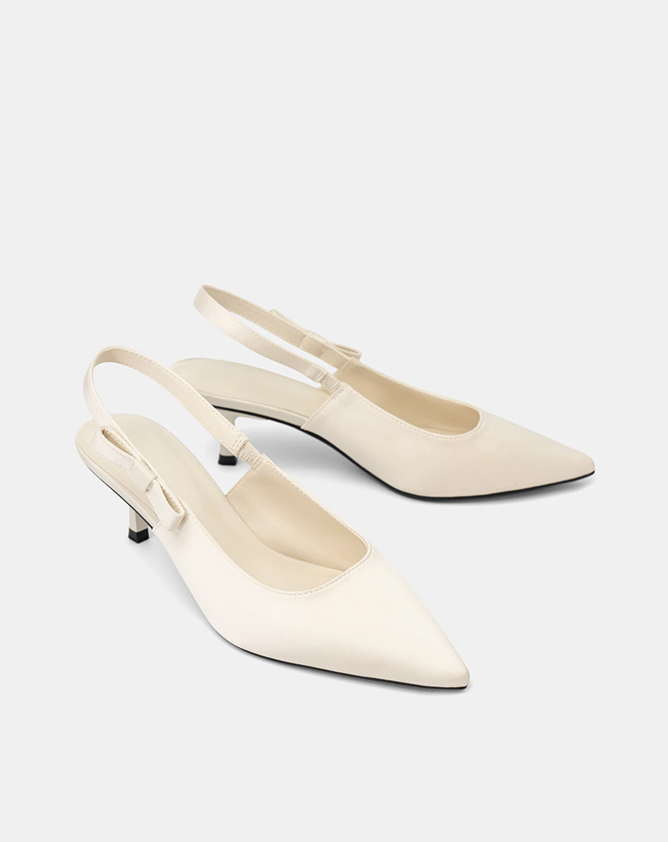 Giày Cao Gót Slingback Phối Nơ Hậu - Image 5