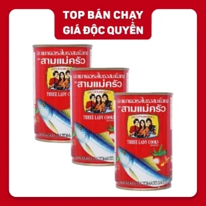 Combo 3 hộp cá nục sốt cà (Nắp giật) 3 Cô Gái 155g